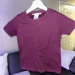 Purple crop top T